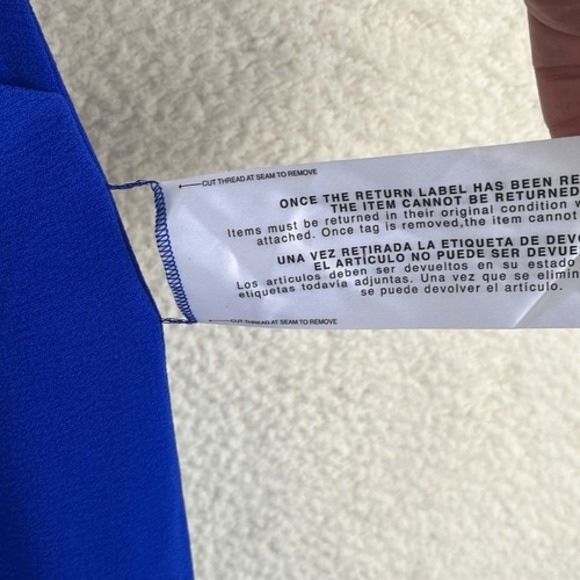 Dress the Population Pants Womens XXS‎ Blue Ashton Wide Leg Split Hem - Picture 9 of 13